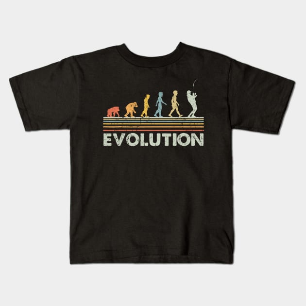 HUMAN FISHING EVOLUTION Kids T-Shirt by Freedom Haze